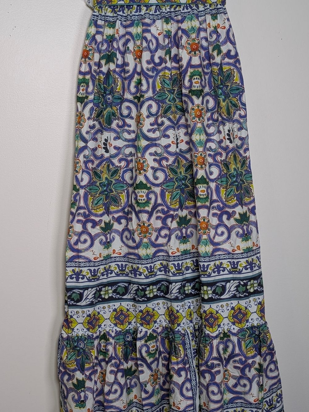 Antonio Melani Tegan Mosaic Promenade Maxi Skirt 2 Boho Resort Cotton Romantic - Picture 6 of 9